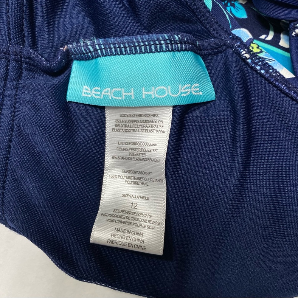 BEACH HOUSE | Blair Tankini Swim Top Spliced High Neck Floral Print 50+ UPF - Picture 13 of 14